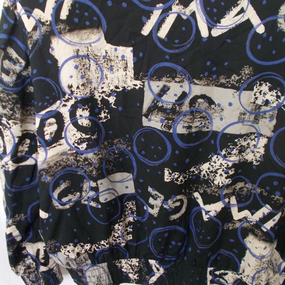 Vintage Maren Abstract Print Polka Dot Jacket Sz Large - Picture 7 of 7